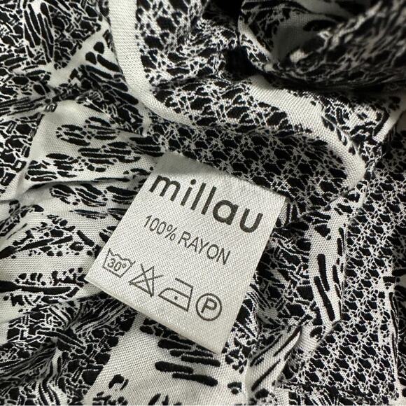 LF Millau Black & White Printed Embellished Coin Pom Tank & Shorts Set Size M - Picture 4 of 10